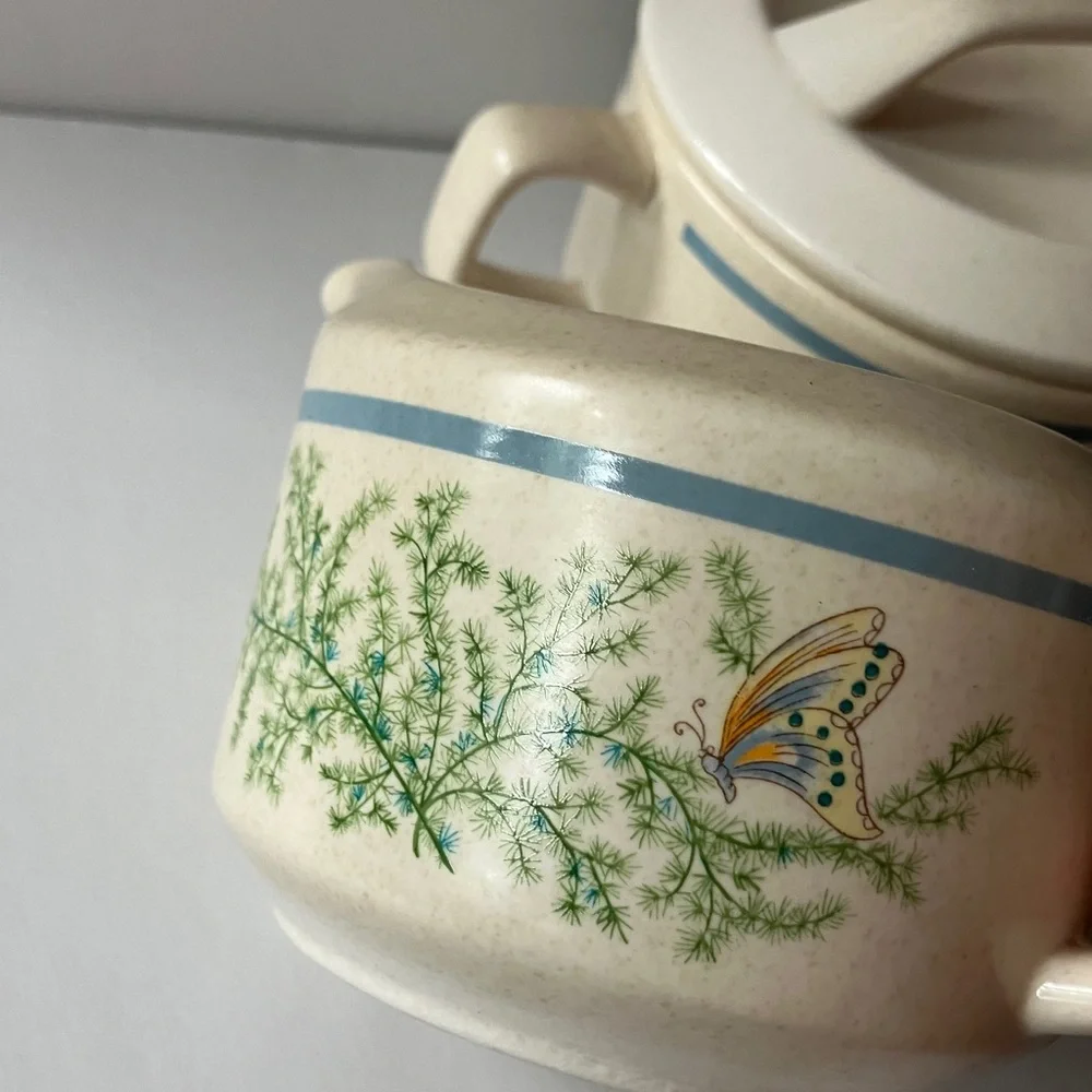 Vintage TemperWare Fancy Free Cream and Sugar‎ Serving Set